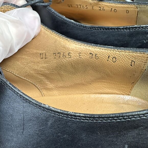 Salvatore Ferragamo Studio Shoes Mens Size 10 D Leather Lace Up Dress Square Toe - Picture 9 of 10